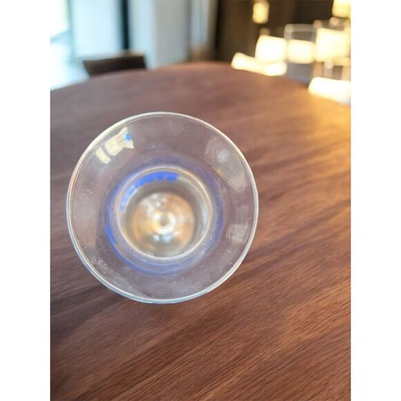 Vintage Florida Cypress Gardens Blue Logo Hurricane Cocktail Glass 1996 Retro - Picture 5 of 6